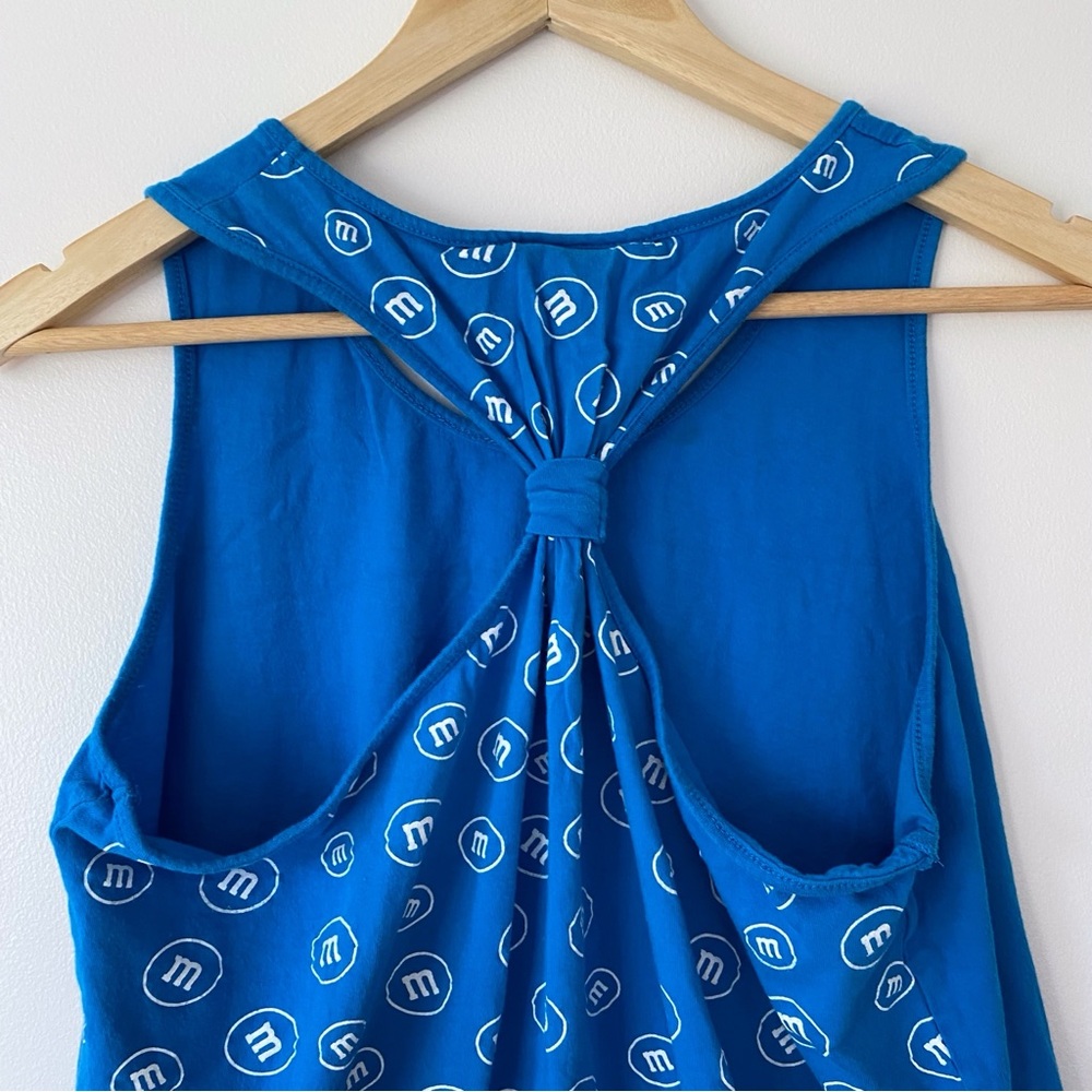 2/$16 M&M’s World Blue Racerback Tank Top - Picture 5 of 8